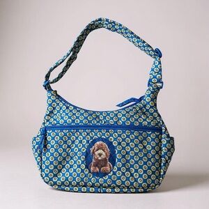 Vera Bradley Blue Crossbody Bag with Geometric Pattern upstyled